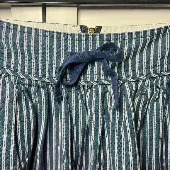 Zara Linen Blend Striped Mini Skirt Size XS Blue & White - Picture 2 of 8